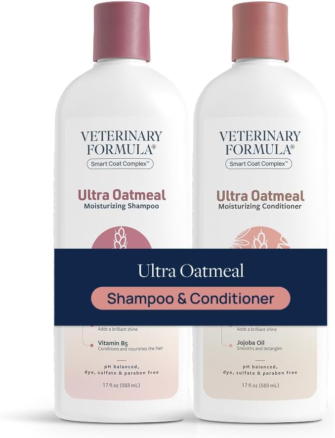 Veterinary Formula Ultra Oatmeal Shampoo + Conditioner Bundle, 17 oz Each
